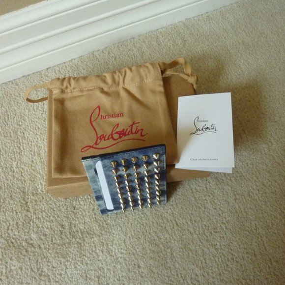 CHRISTIAN LOUBOUTIN 'Kios' Empire Spiked Card Case - Picture 8 of 12